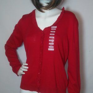 Kenneth Cole Reaction ruffled cardigan